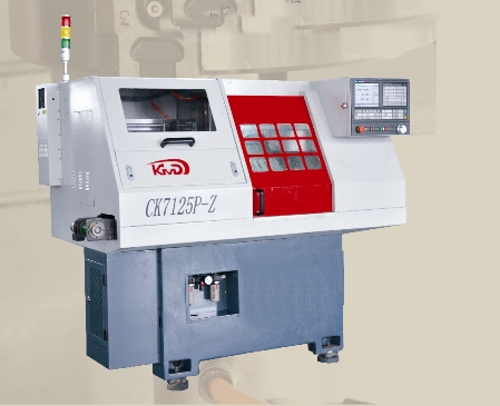 自動上(shang)下料斜導軌(guǐ)高精密數控(kong)車床